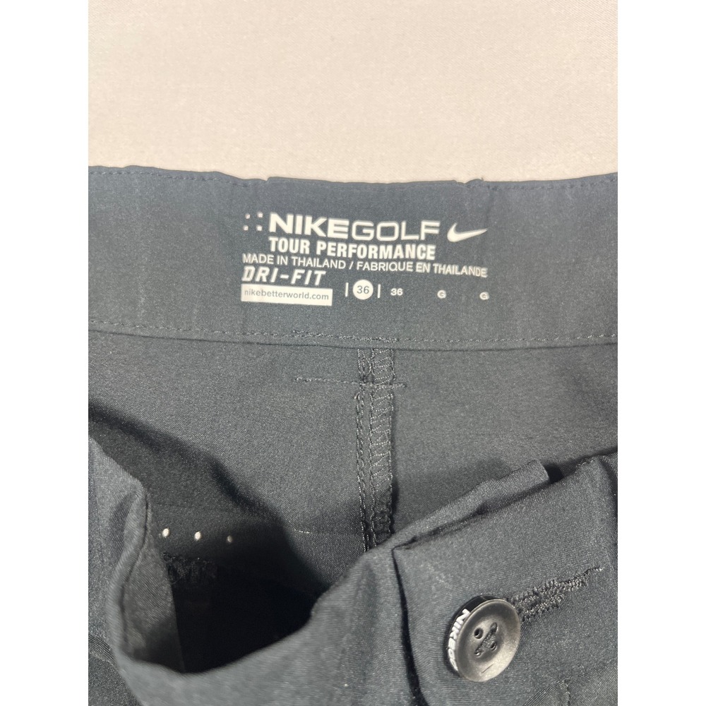 Nike Golf Tour Performance Dri-FIT Shorts Mens 36 Black Flat Front Athletic 36 - Picture 2 of 3